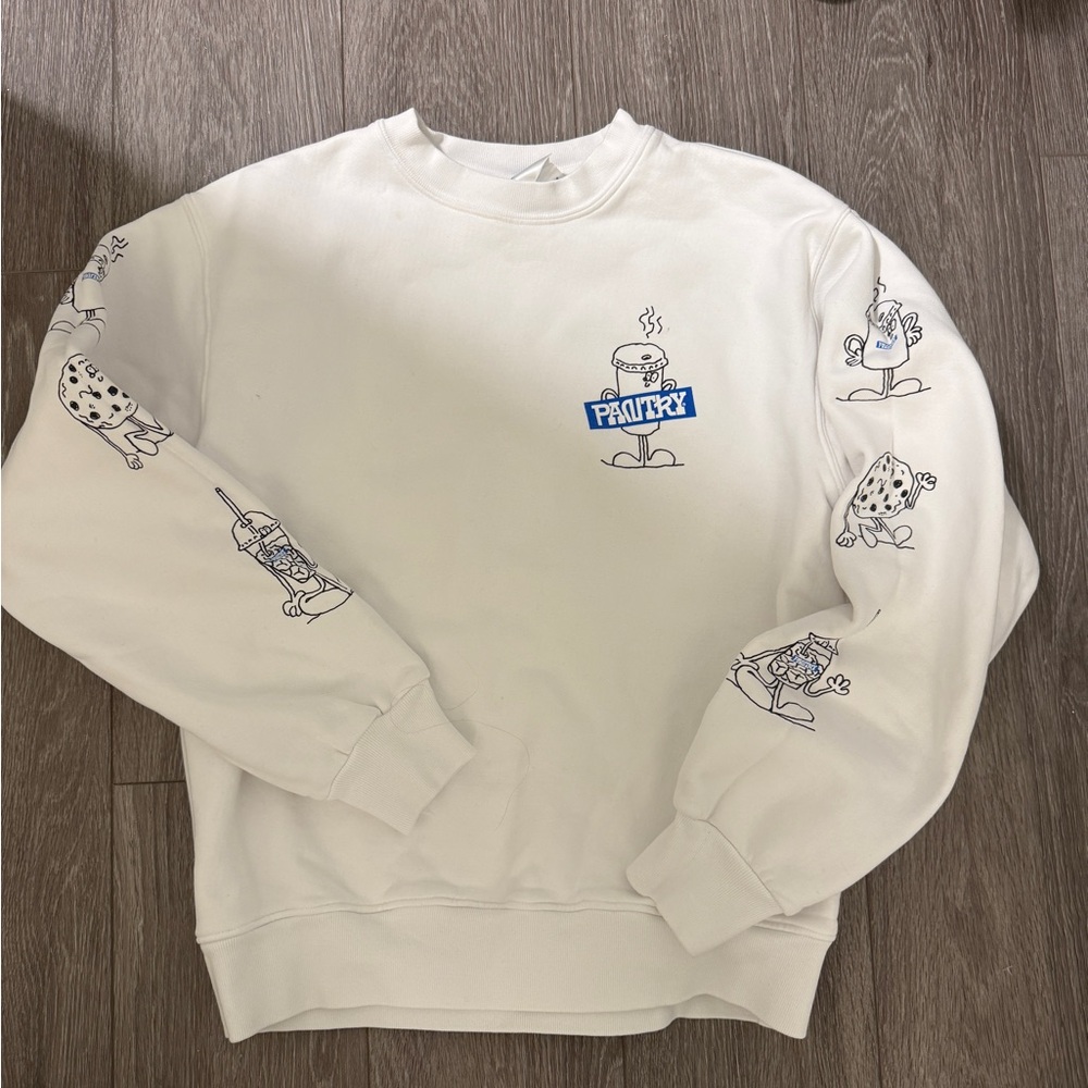 Madhappy White Graphic Crewneck Sweater